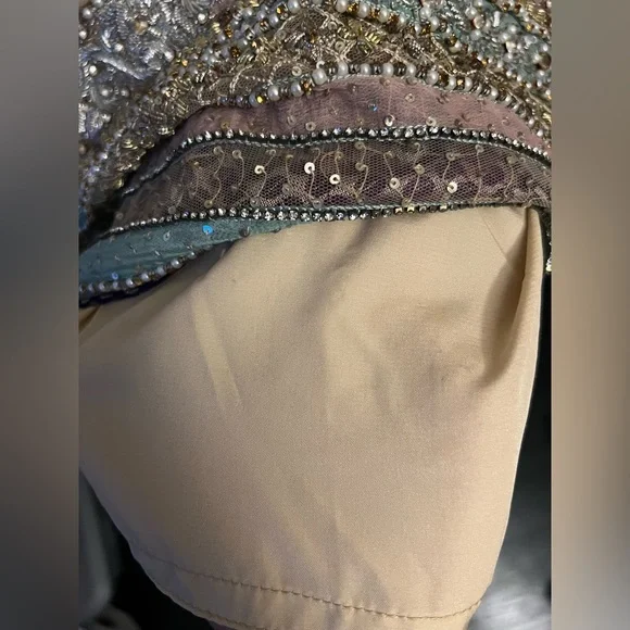 Pakistani Indian Designer Dress Heavy Hand Embroidery Heavy Shalwar Kameez Sz Sm - Picture 13 of 16